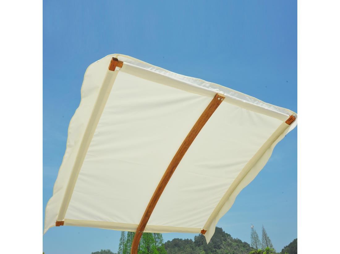 Vente Unique Hamac De Jardin Avec Support En Bois Et Parasol Hamac Sur Pied 2 Personnes Max. Charge Max. 180 Kg