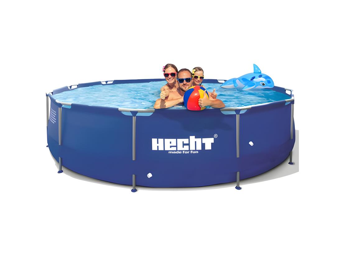 Vente Unique Hecht 3690 BLUESEA Grande Piscine Tubulaire Hors Sol Ronde 360x76cm (diamètre X Profondeur) De Haute Qualité
