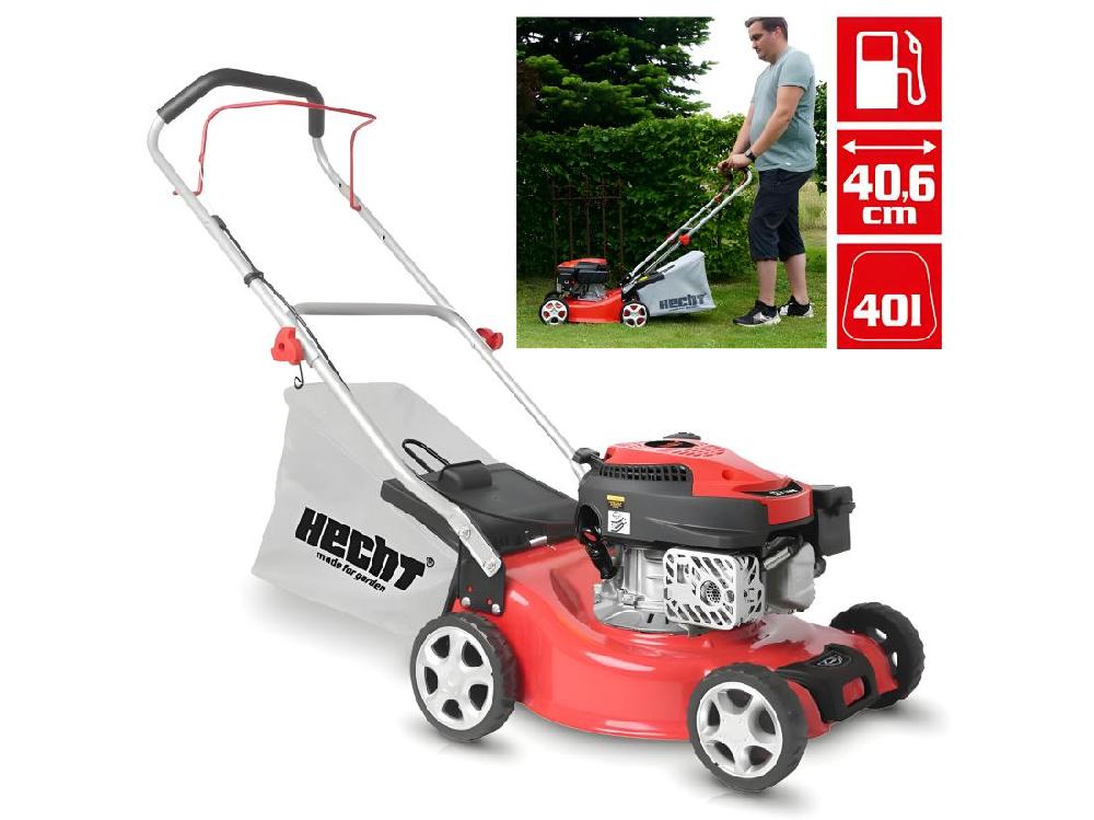 Vente Unique Hecht 540 Tondeuse à Gazon Essence 4temps Largeur De Coupe 40 6cm 700m2 Bac De 40L