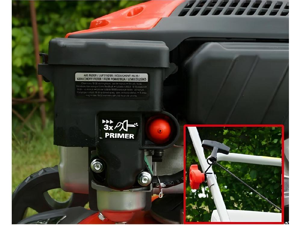 Vente Unique Hecht 540 Tondeuse à Gazon Essence 4temps Largeur De Coupe 40 6cm 700m2 Bac De 40L