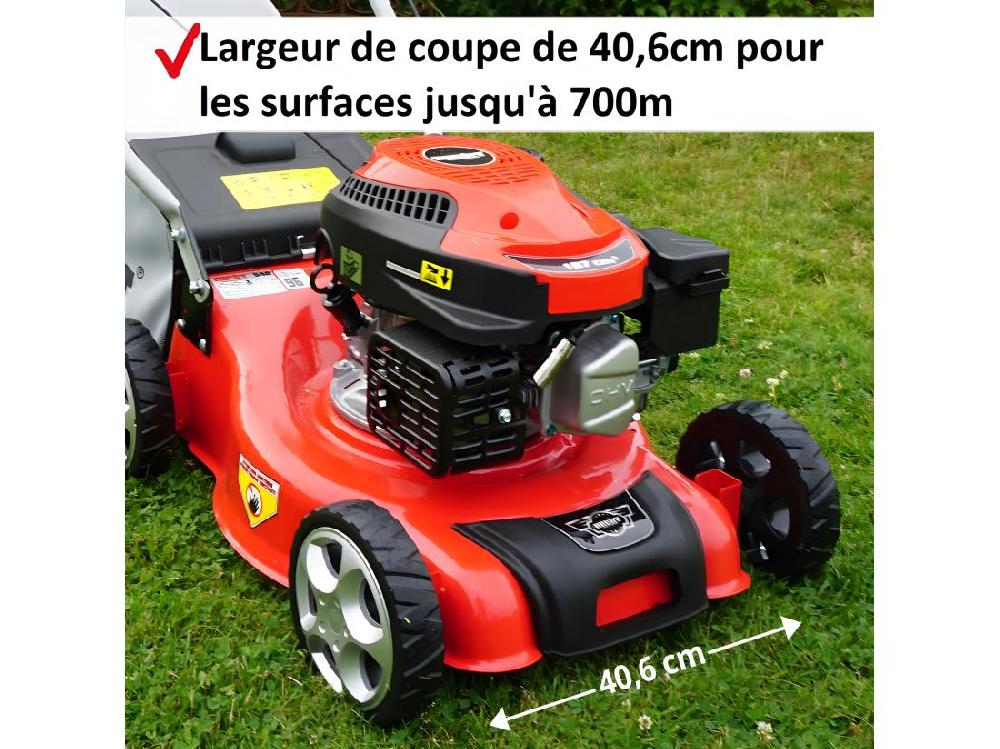 Vente Unique Hecht 540 Tondeuse à Gazon Essence 4temps Largeur De Coupe 40 6cm 700m2 Bac De 40L