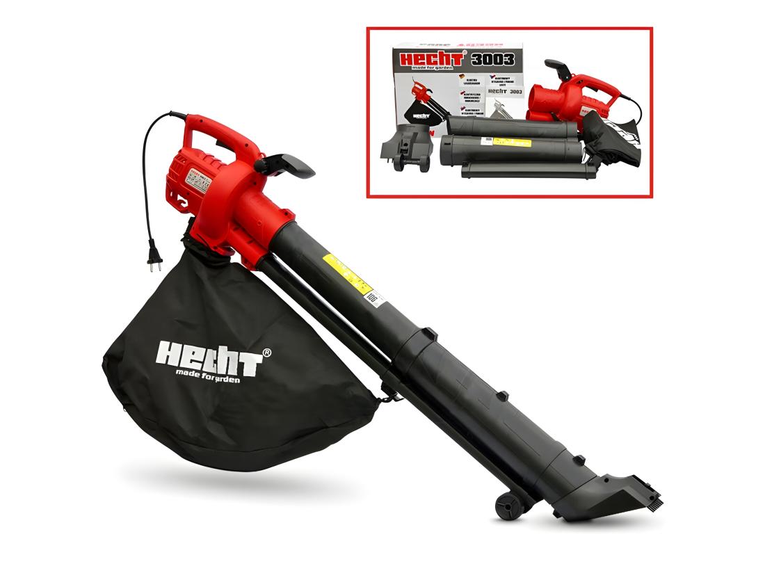 Vente Unique Hecht Jardin 3003 Souffleur De Feuilles à L’air électrique 3300W 3en1 Aspirateur Souffleur Broyeur