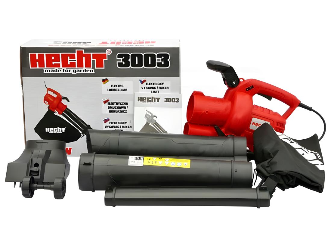 vente unique Hecht jardin 3003 Souffleur de feuilles à l’air électrique 3300W 3en1 Aspirateur souffleur broyeur