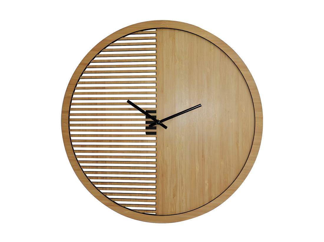 Vente Unique Horloge Murale - D. 40 Cm - Coloris Naturel - BOSSIFA