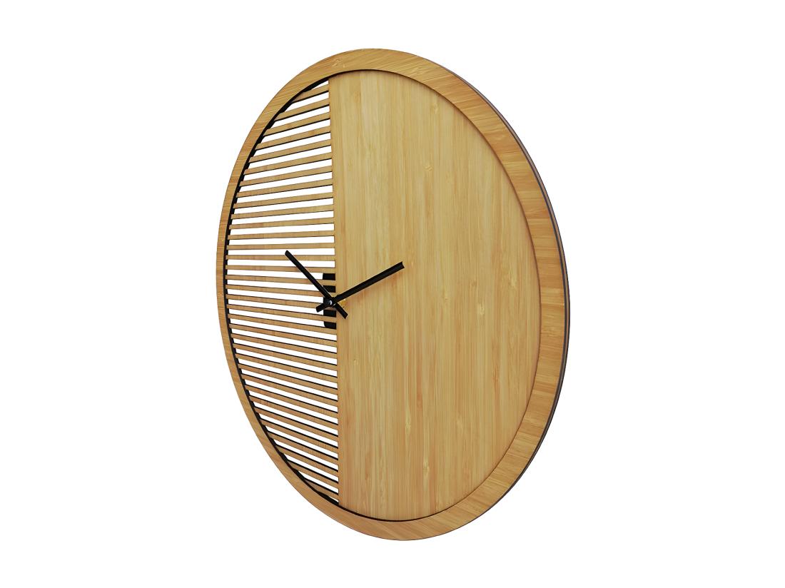 Vente Unique Horloge Murale - D. 40 Cm - Coloris Naturel - BOSSIFA