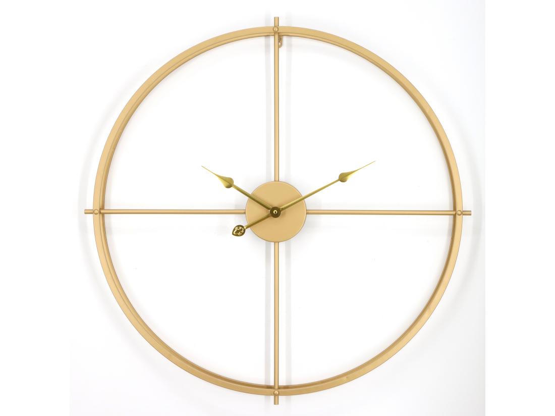 Vente Unique Horloge Murale En Métal - D. 80 Cm - Doré - NEWPORT
