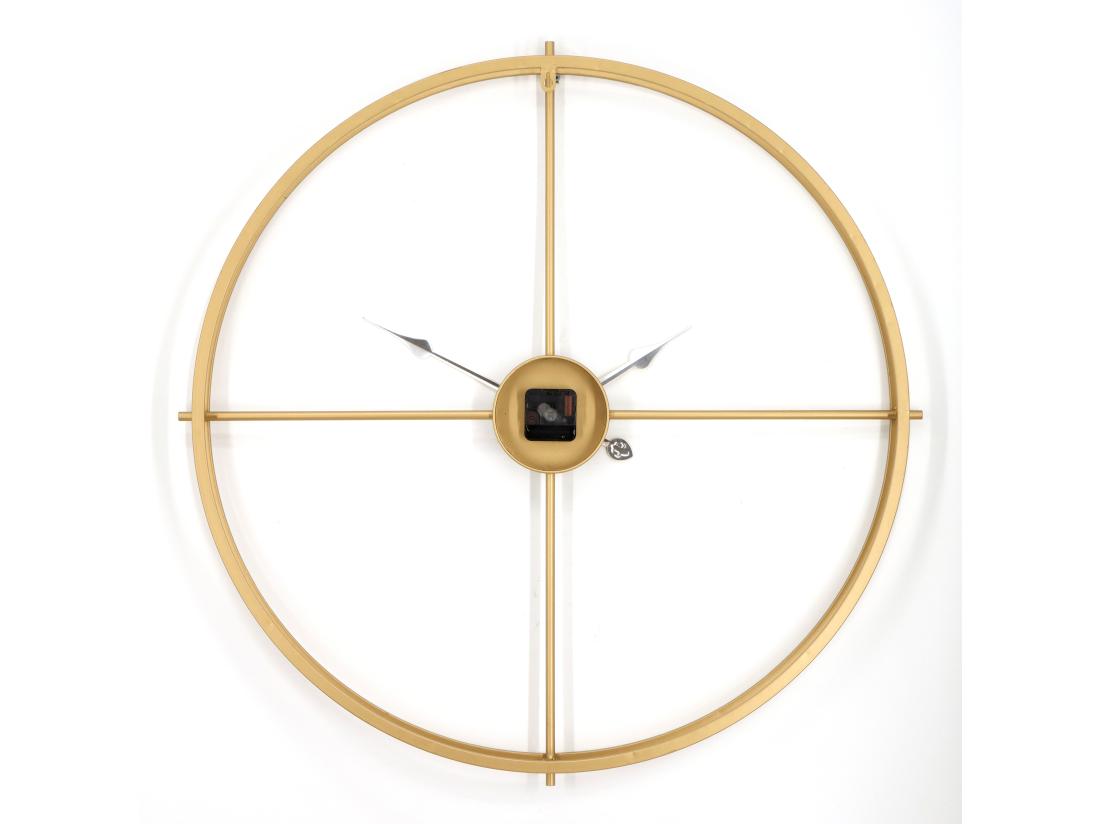 Vente Unique Horloge Murale En Métal - D. 80 Cm - Doré - NEWPORT