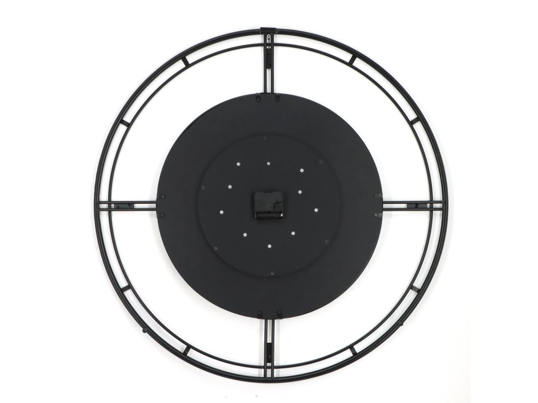 Vente Unique Horloge Murale Industrielle En Métal - D. 70 Cm - Noir Et Doré - SEDONA