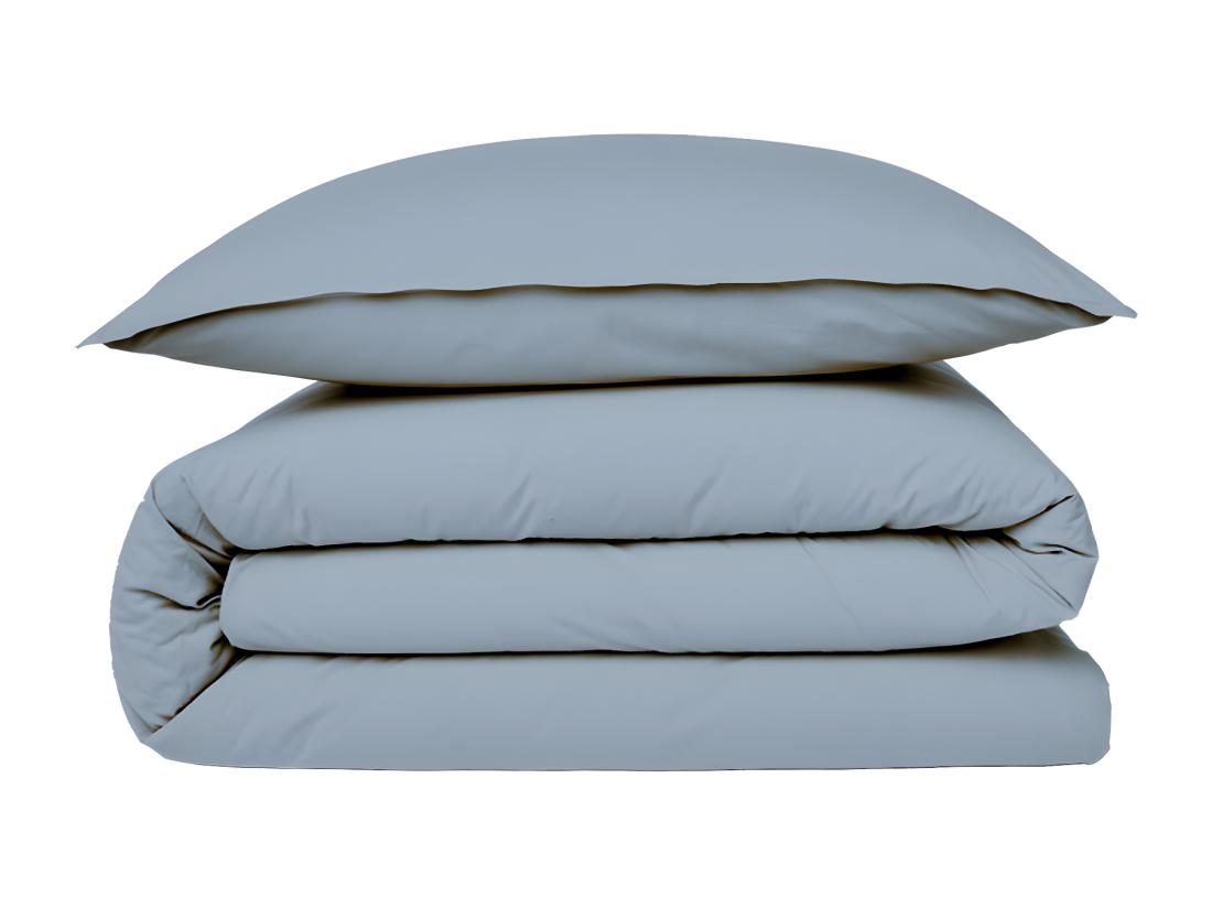 Vente Unique Housse De Couette En Coton 57 Fils Unie Nuage 240x220cm