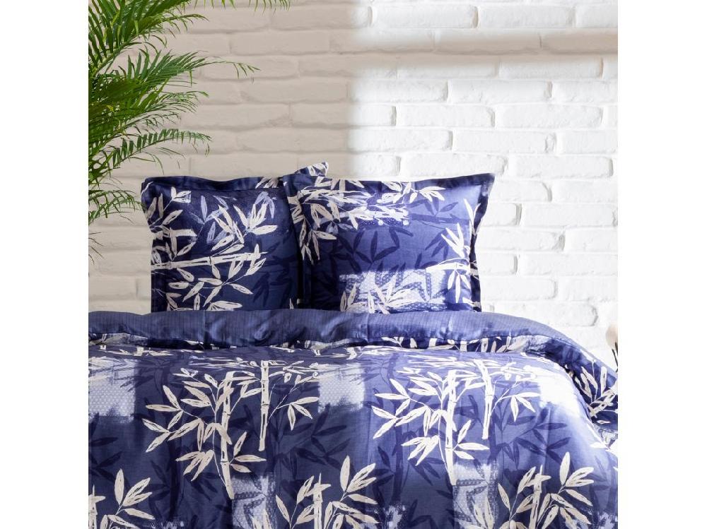 Vente Unique Housse De Couette + Taie(s) Oreiller "Bamboo" 100% Coton Imprimé