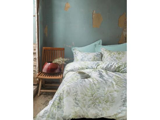 Vente Unique Housse De Couette + Taie(s) Oreiller Satin De Coton "Occale Green"