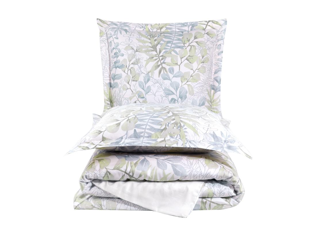 Vente Unique Housse De Couette + Taie(s) Oreiller Satin De Coton "Occale Green"