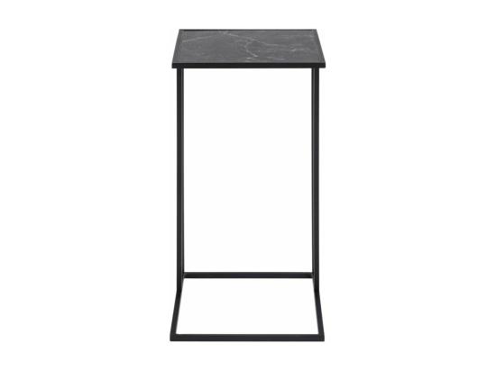 Vente Unique Infinity Table D'angle Finition Marbre Noir