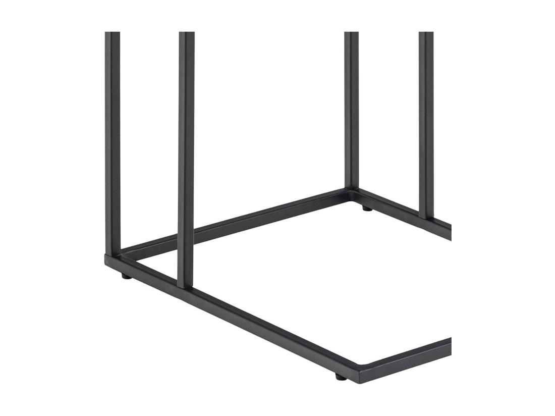 Vente Unique Infinity Table D'angle Finition Marbre Noir