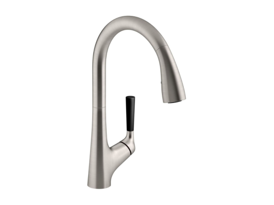 Vente Unique JACOB DELAFON Mitigeur Cuisine Malleco Bec Haut Inox Brossé Douchette Extractible