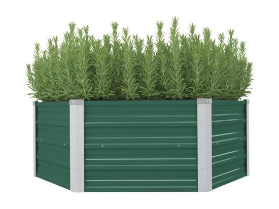 Vente Unique Jardinière 129 X 129 X 46 Cm Cm Acier Galvanisé Vert