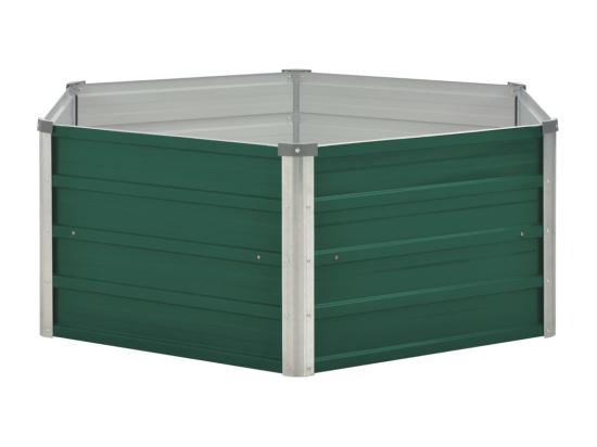 Vente Unique Jardinière 129 X 129 X 46 Cm Cm Acier Galvanisé Vert