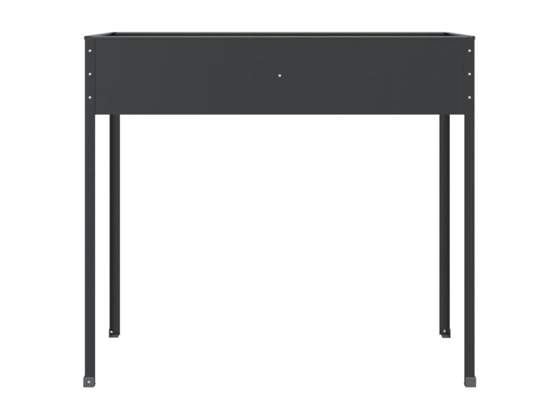 Vente Unique Jardinière Anthracite 100 5x40 5x90 Cm Acier Galvanisé