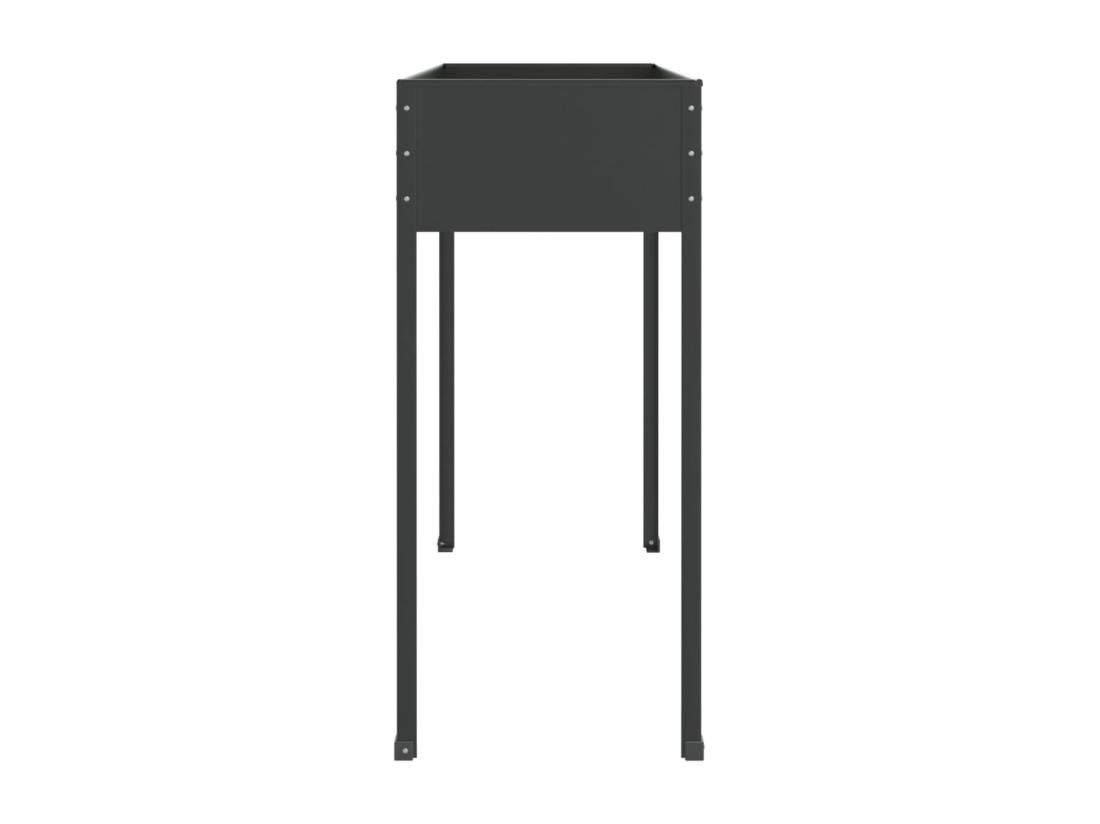 Vente Unique Jardinière Anthracite 100 5x40 5x90 Cm Acier Galvanisé