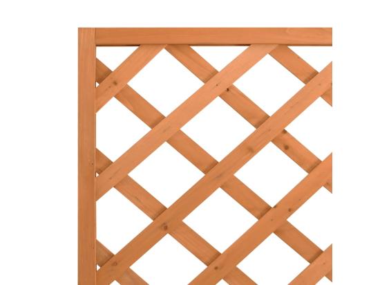 Vente Unique Jardinière Avec Treillis Marron Bois Massif De Sapin