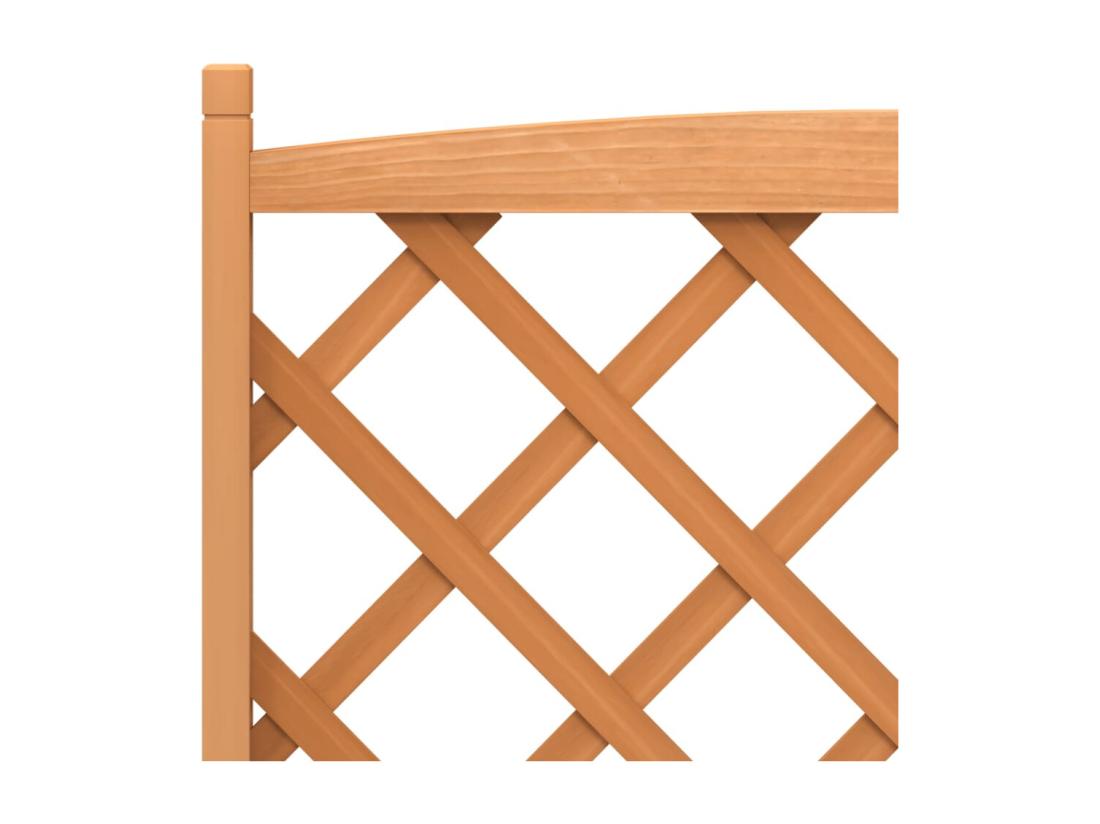 Vente Unique Jardinière Avec Treillis Marron Bois Massif De Sapin