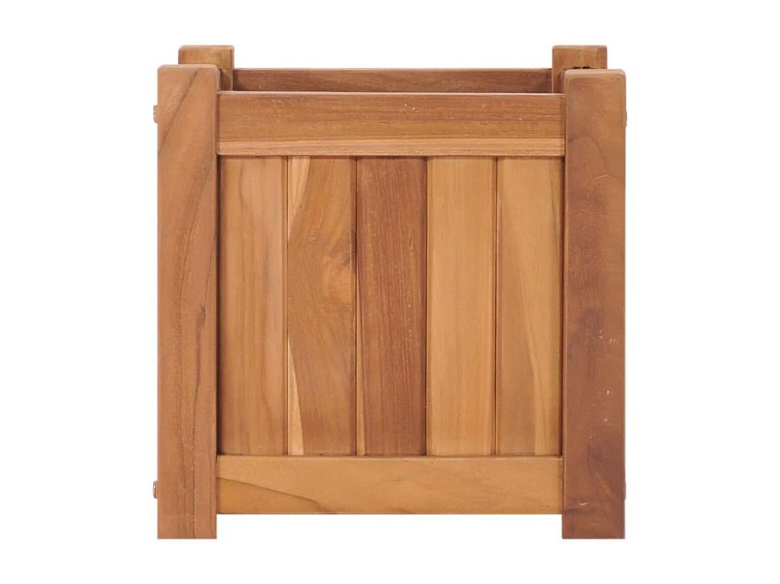Vente Unique Jardinière Lit Surélevé Plantes Bois Marron 30 X 30 X 30 Cm 02_0000924