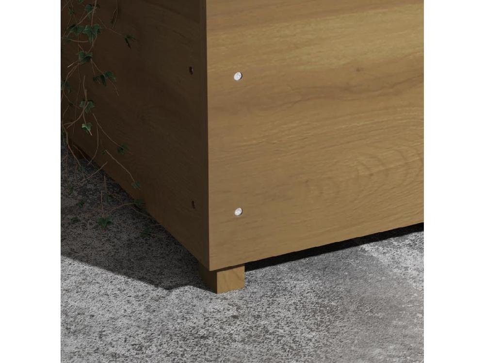 Vente Unique Jardinière Rectangulaire Potager Sur Pied Avec Treillis Et Arche Bois Sapin Pré-huilé