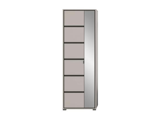 Vente Unique Jaru Meuble à Chaussures Armoire 2 Portes 1 Barre De Suspension Gris Noir