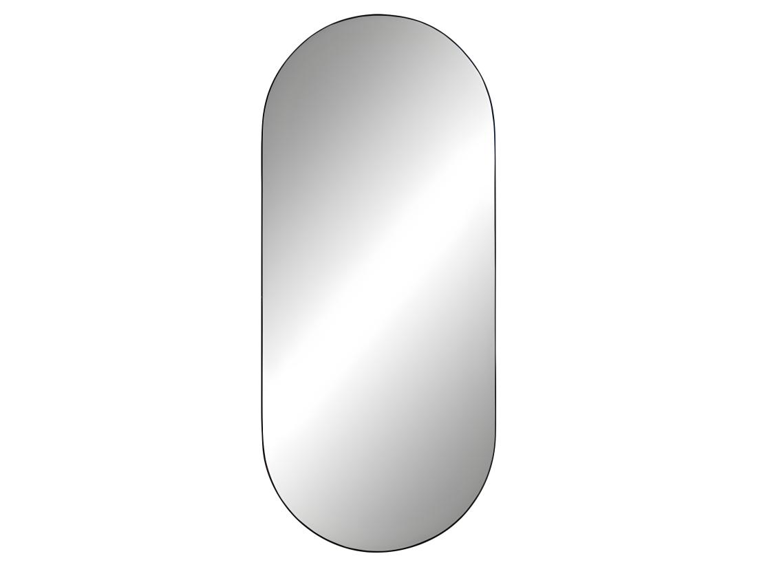 vente unique Jersey - Miroir ovale en métal 35x80cm : Couleur - Noir