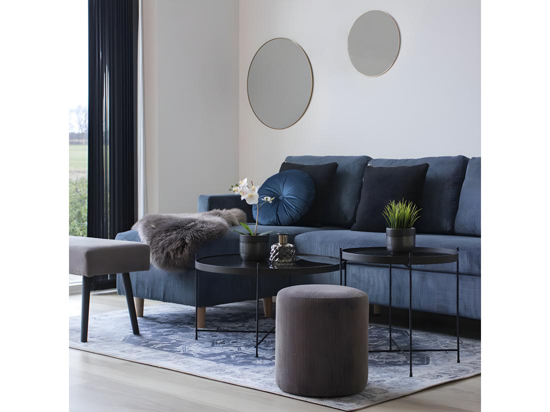 Vente Unique Jersey - Miroir Rond En Métal ø40cm - Laiton