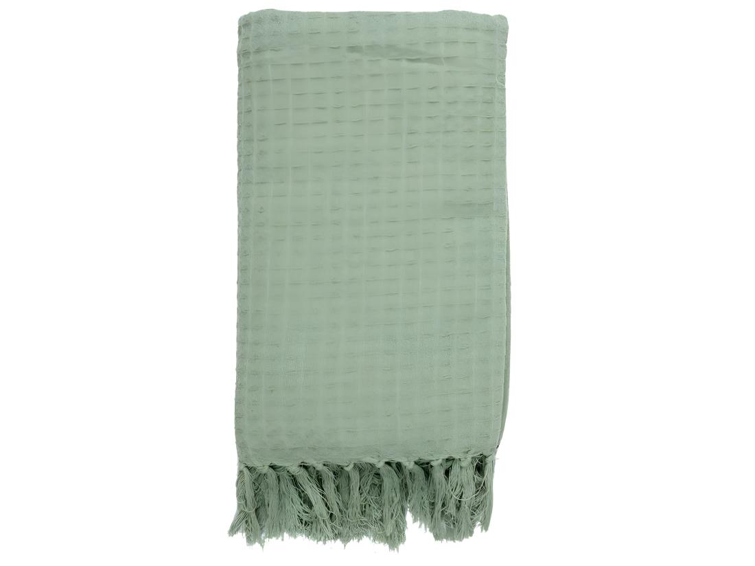 Vente Unique Jete De Canape Gaufre Vert D Eau 130x160cm