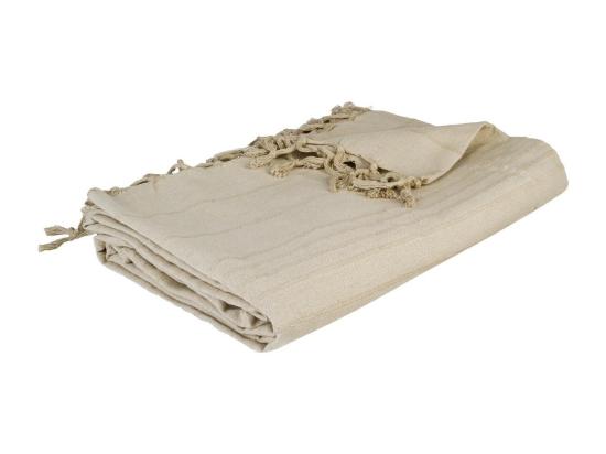 vente unique Jeté de lit en Coton Beige Lin 160 x 220 cm