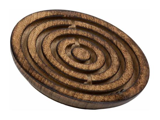 Vente Unique Jeu De Casse-tête Rond En Bois Marron D15x5h