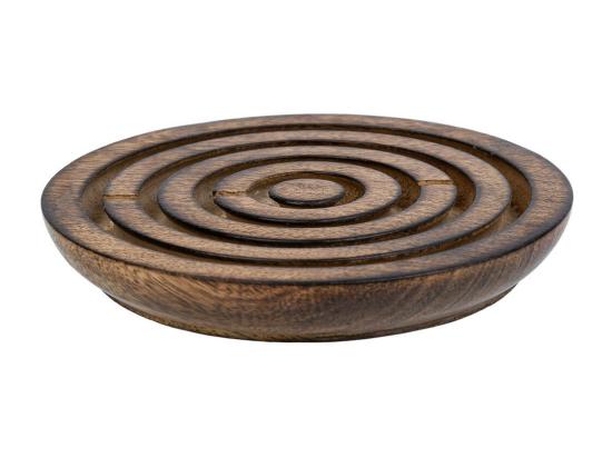 vente unique Jeu de casse-tête rond en bois marron d15x5h
