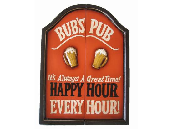 Vente Unique Jeu De Fléchettes Et Plaque Décorative HAPPY HOUR
