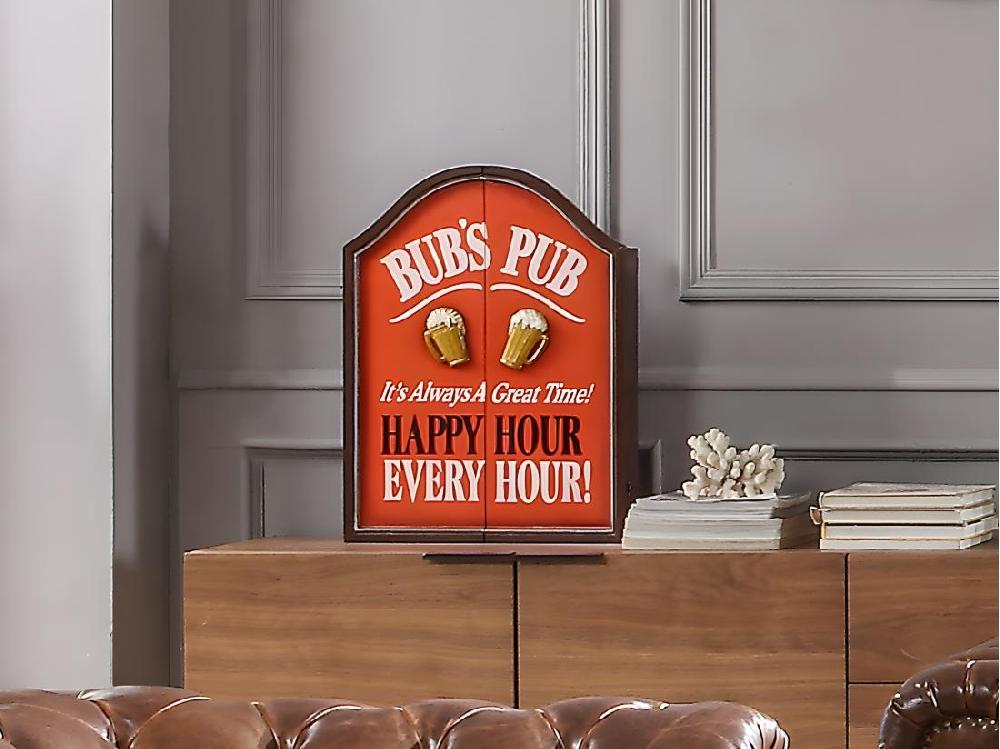 vente unique Jeu de fléchettes et plaque décorative HAPPY HOUR
