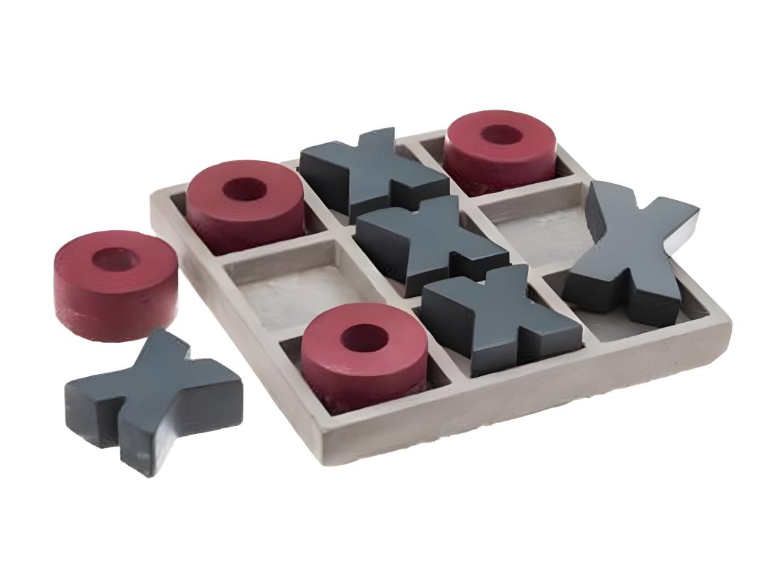 Vente Unique Jeu De Société En Ciment "Morpion" 15cm Gris