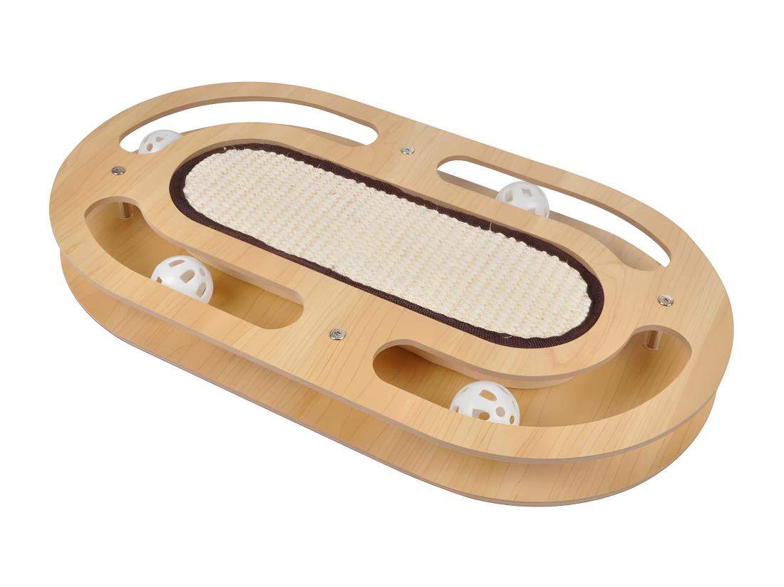 vente unique Jeu Interactif pour Chat "Griffoir & Tunnel" 45cm Naturel