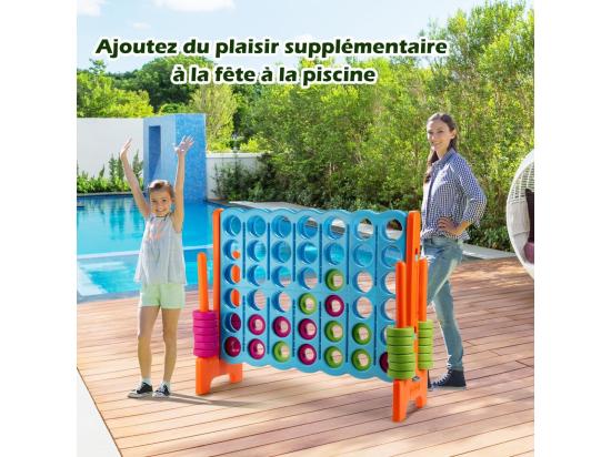 Vente Unique Jeux Puissance 4 Géant Enfants Avec 42 Jetons Jeu De Société Ludique & Éducatif Avec Porte-Anneaux Levier De Réinitialisation Utilisation Intérieur Et Extérieur