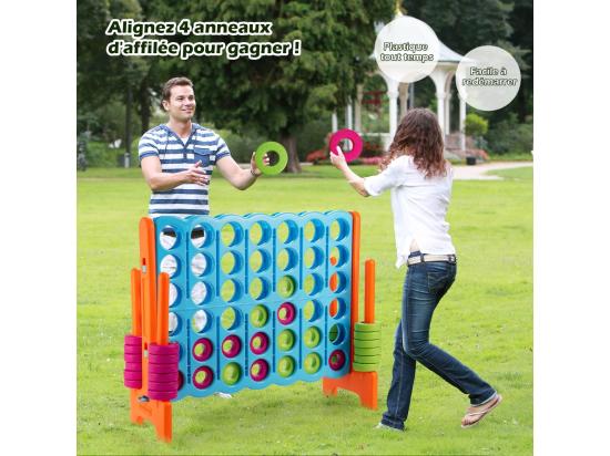 Vente Unique Jeux Puissance 4 Géant Enfants Avec 42 Jetons Jeu De Société Ludique & Éducatif Avec Porte-Anneaux Levier De Réinitialisation Utilisation Intérieur Et Extérieur