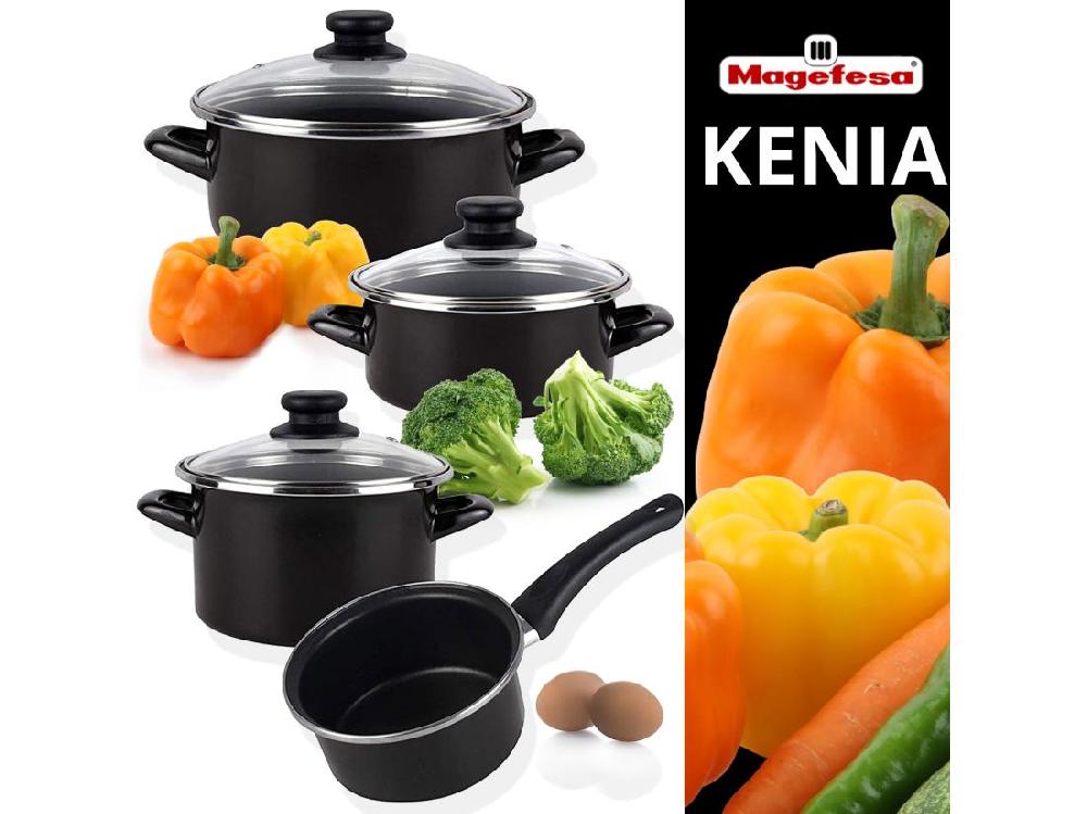 Vente Unique Kenia Batterie De Cuisine 7 Pcs 3 Poêles à Frire Et Gril S. Ignacio Daimiel
