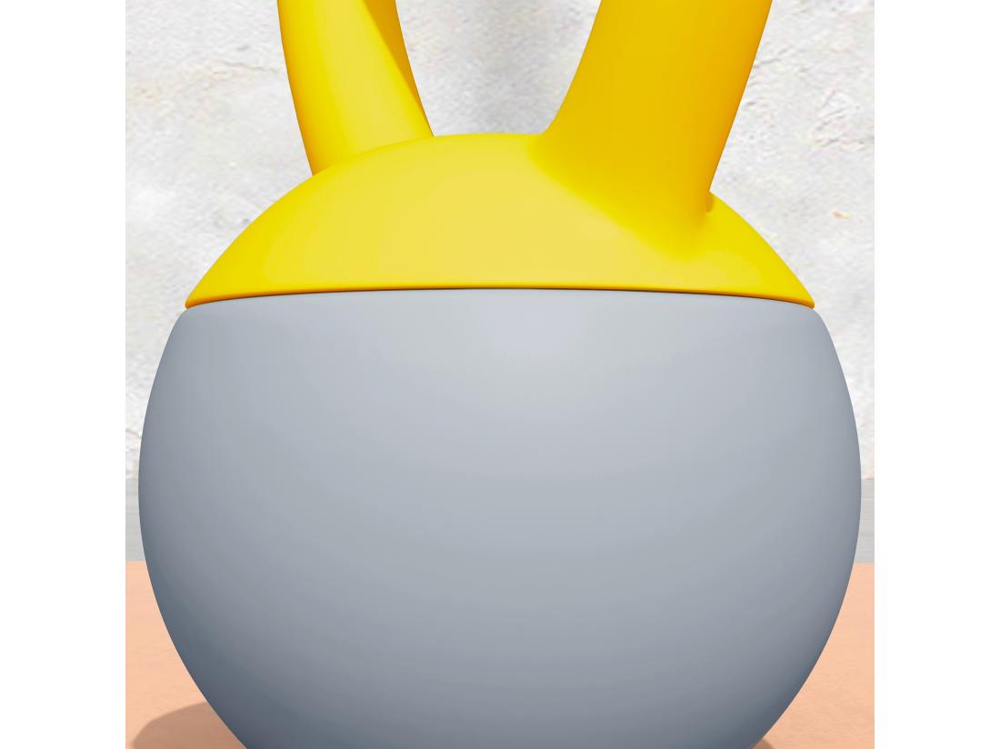 vente unique Kettlebell 10 Kg collaboration Aosom.fr x FFHandball - prise ergonomique - PVC gris jaune