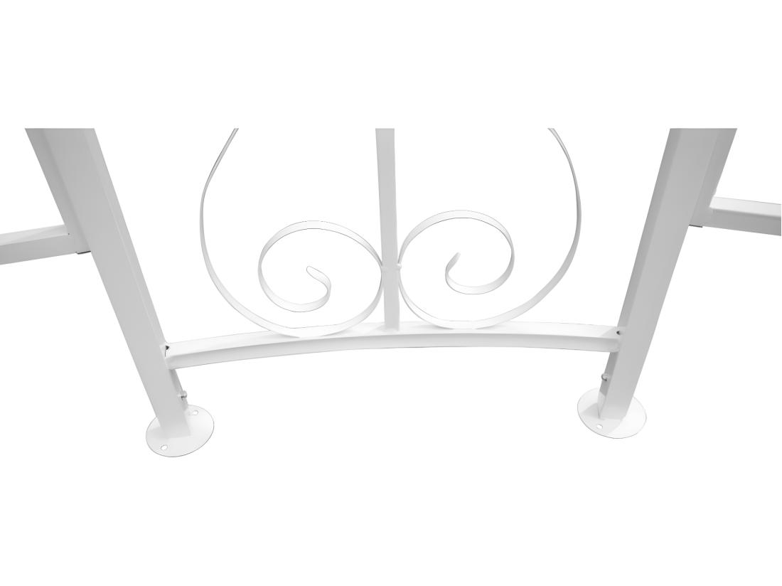 Vente Unique Kiosque De Jardin En Métal Façon Fer Forgé D300 X H305 Cm - Blanc - TILCARA
