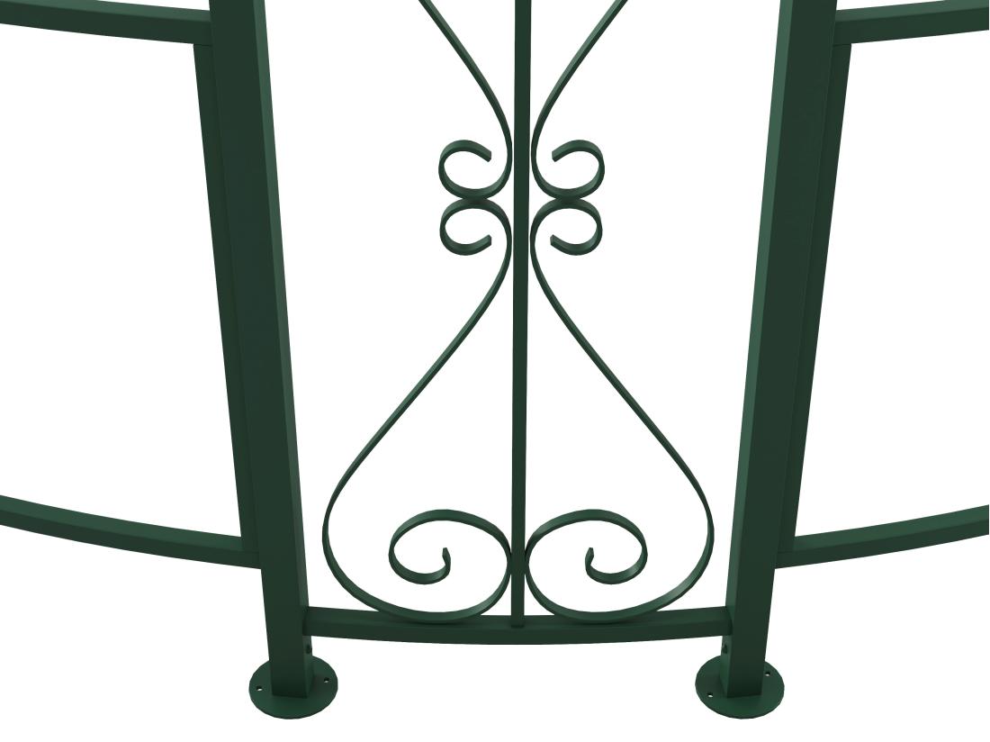 Vente Unique Kiosque De Jardin En Métal Façon Fer Forgé D300 X H305 Cm - Vert - TILCARA