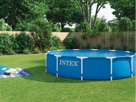 Vente Unique Kit Piscine Ronde "Tubulaire" 366x76cm Bleu