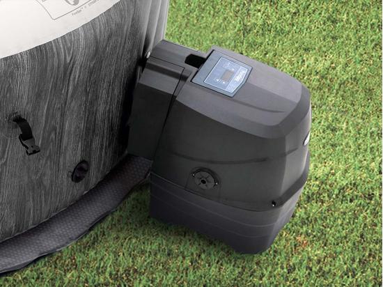 Vente Unique Kit Spa Gonflable Intex PureSpa Baltik Rond Bulles 6 Places + 6 Filtres + Porte-verre