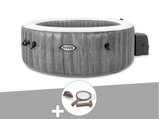 vente unique Kit spa gonflable Intex PureSpa Baltik rond Bulles 4 places + Kit d'entretien