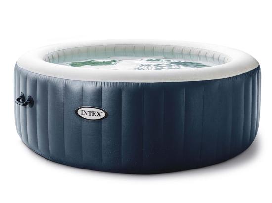 vente unique Kit spa gonflable Intex PureSpa Blue Navy rond Bulles 6 places + Kit d'entretien