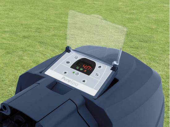 Vente Unique Kit Spa Gonflable Intex PureSpa Blue Navy Rond Bulles 6 Places + 6 Filtres + Porte-verre