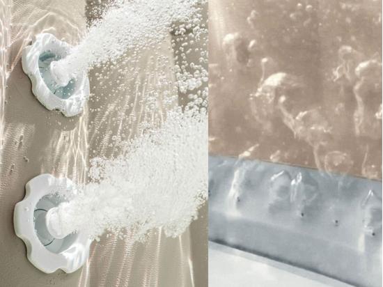 Vente Unique Kit Spa Gonflable Intex PureSpa Calacatta Carré Bulles 4 Places + Kit D'entretien